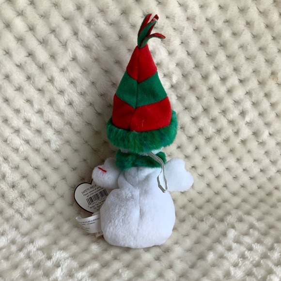Ty Jingle Beanies Collection Snowgirl Plush Ornament Stuffed Animal Toy w Tags - Picture 3 of 16